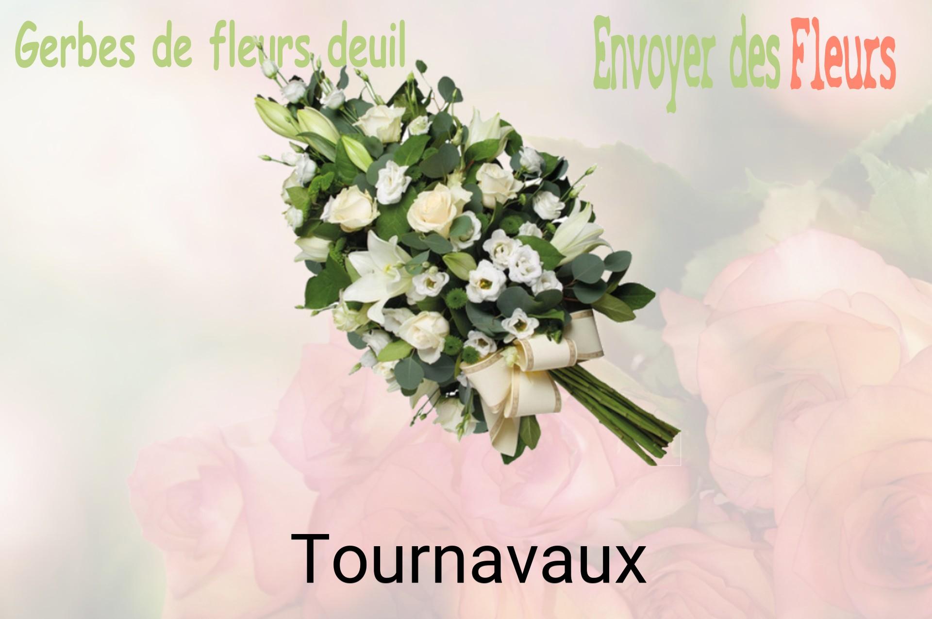 Gerbe de fleurs de deuil livrée à Tournavaux